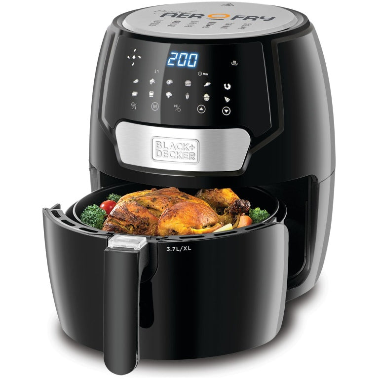 Black+Decker Digital Aerofry Air Fryer, 1500 Watt, 4 Liters – AF4037 Black+Decker Digital Aerofry Air Fryer, 1500 Watt, 4 Liters – AF4037